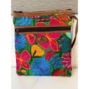 Guatemala Embroidered Floral Crossbody Bag‎ Small Sling Purse